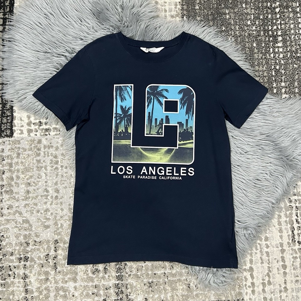 H&M Youth Navy "Los Angeles Skate Paradise California" SS Tee 16/18Y